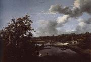Jacob van Ruisdael Banks of a River France oil painting artist